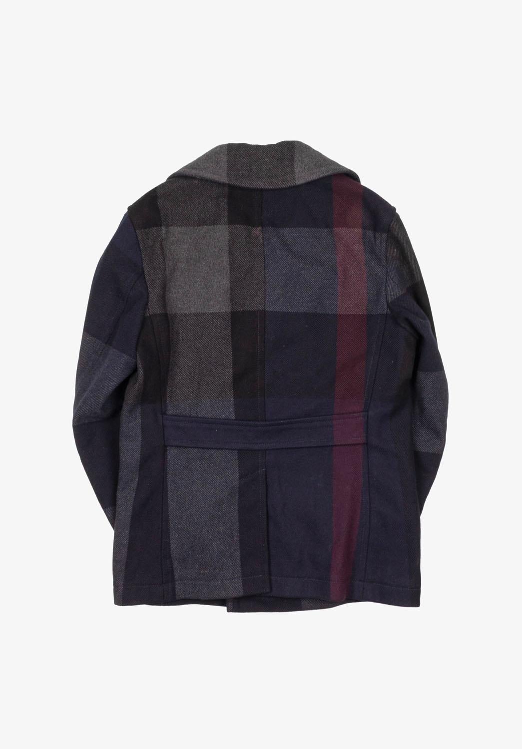 Burberry Brit Check Peacoat Men Coat Size M/L, S1094 For Sale 1