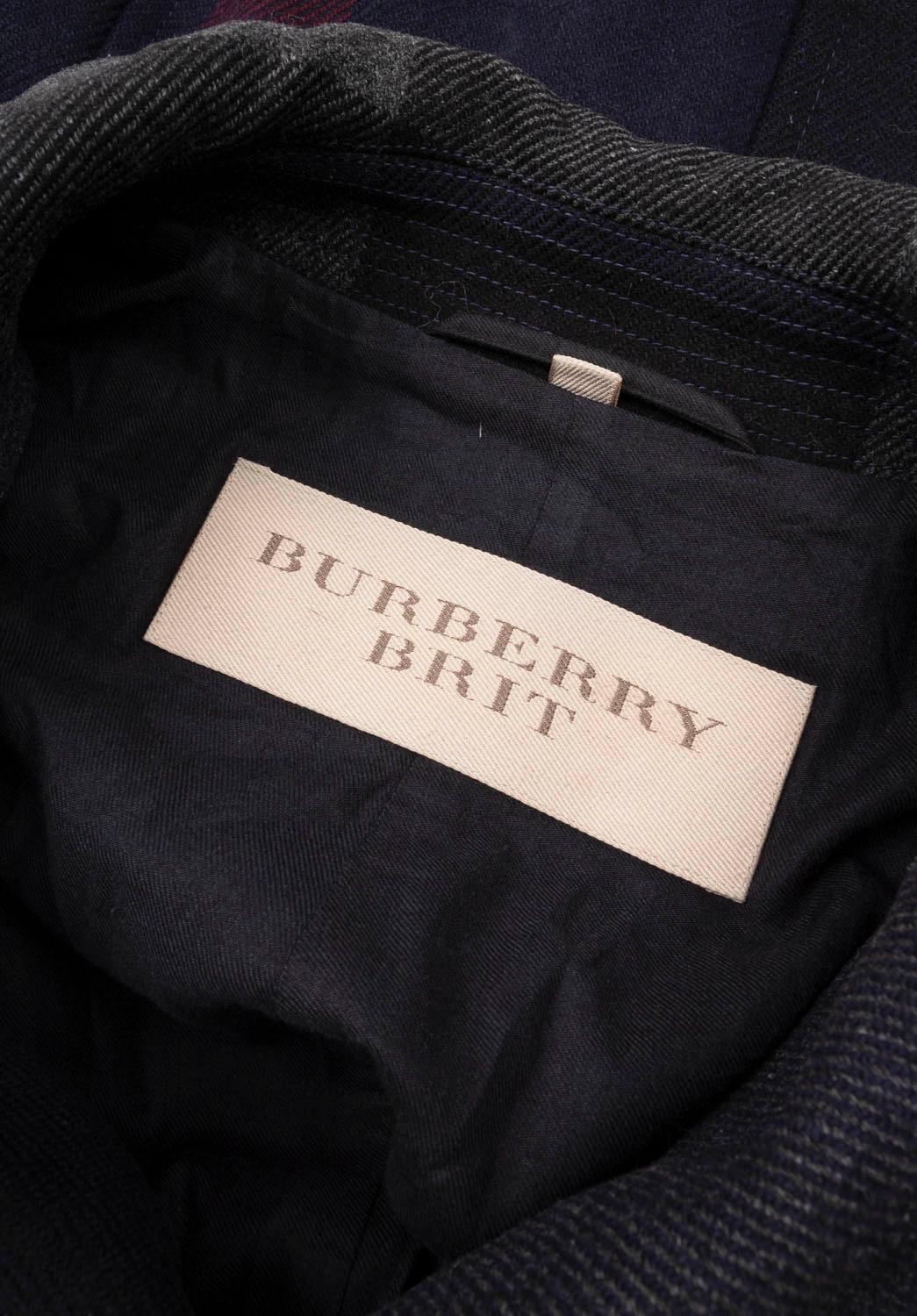 Burberry Brit Check Peacoat Men Coat Size M/L, S1094 For Sale 2