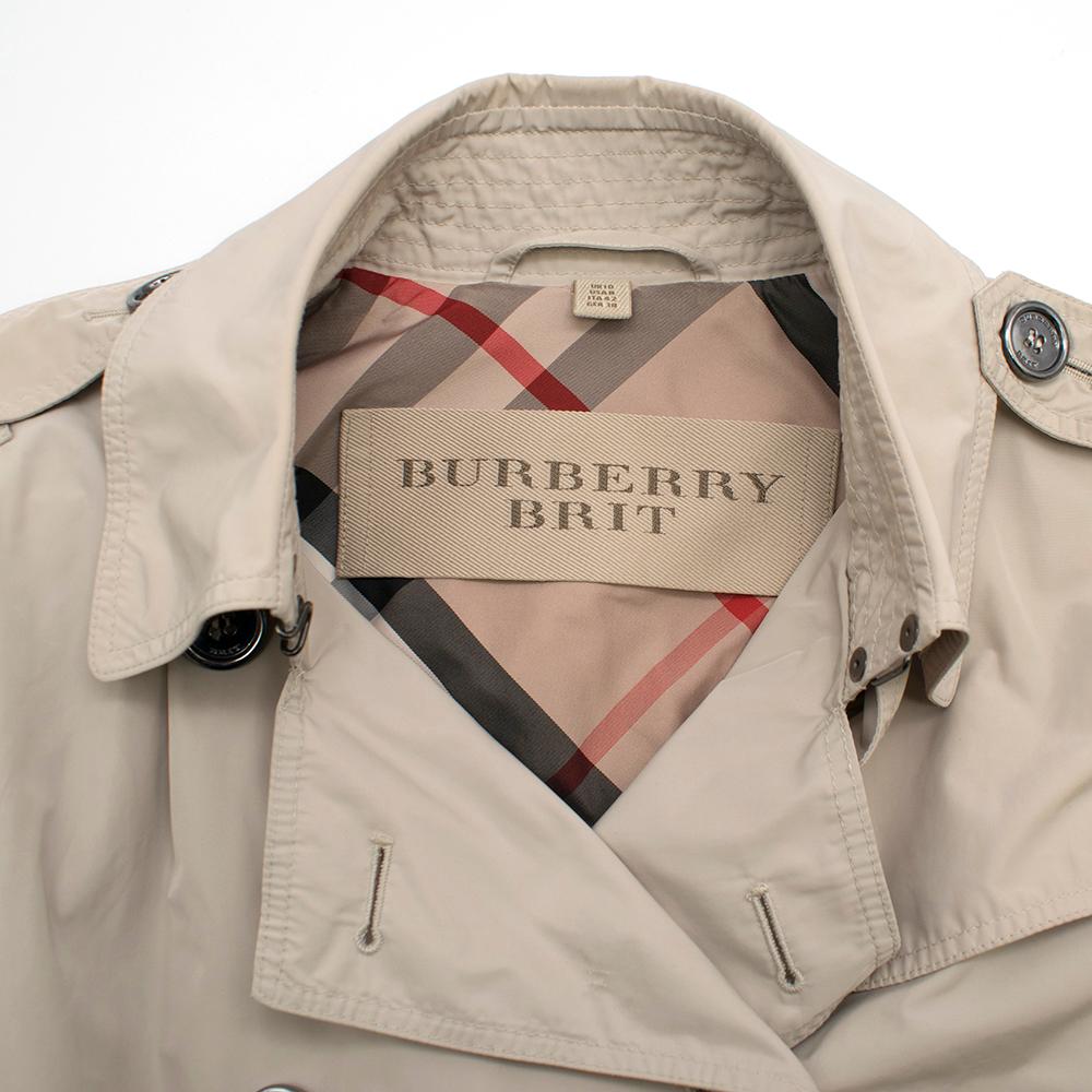 burberry double breasted jacket beige