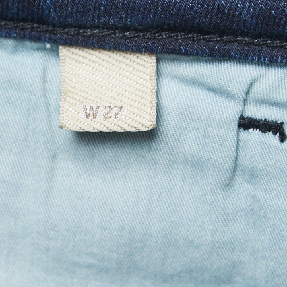 Donna Burberry Brit Jeans Skinny Blu Scuro a Vita Bassa S Vita 27 in vendita