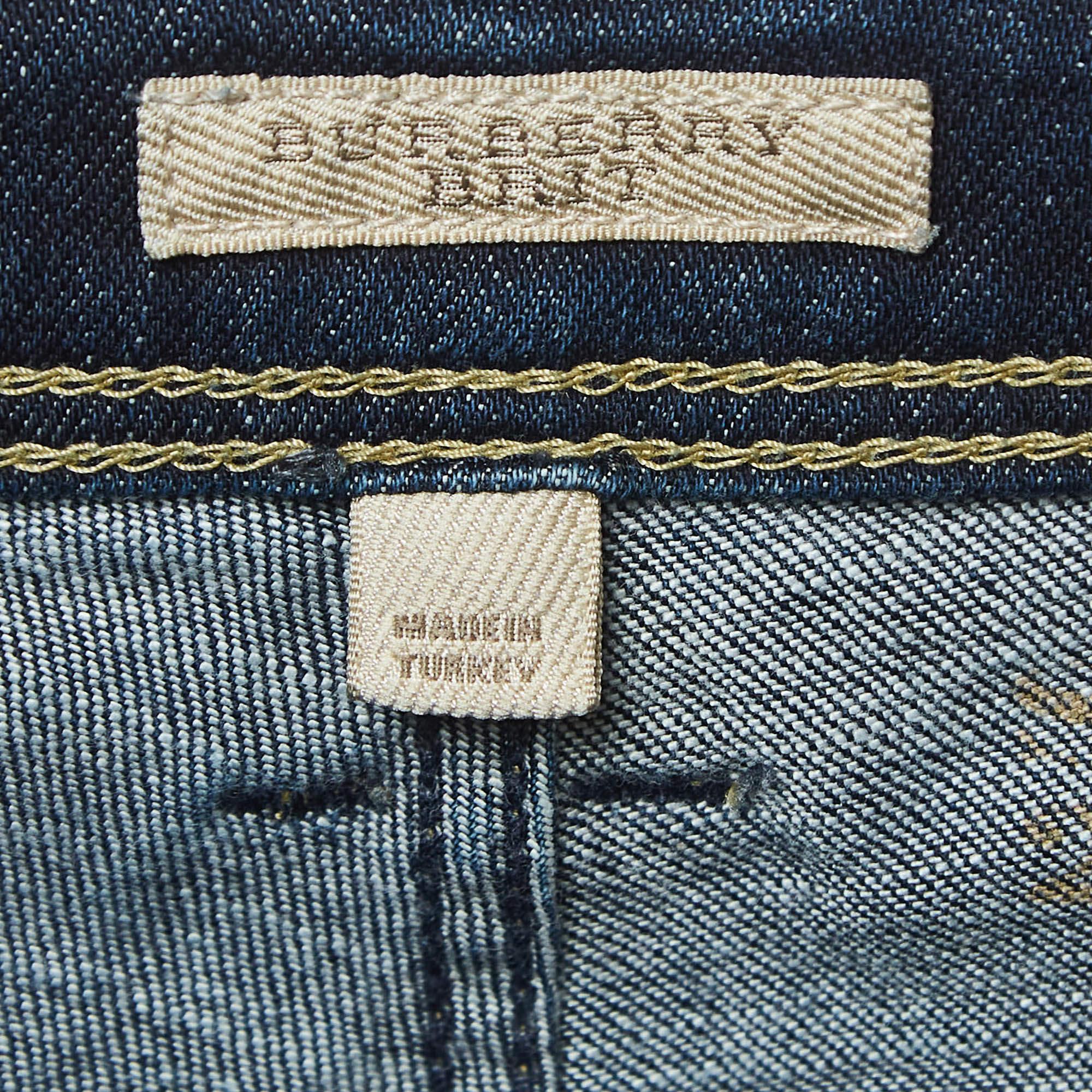 Burberry Brit Jeans Stretch Denim Blu Scuro Vita 28