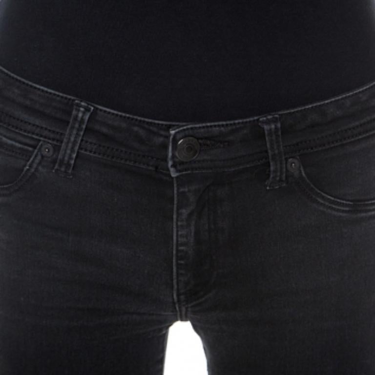 Burberry Brit Dark Grey Denim Skinny Low Rise Jeans M en venta 1