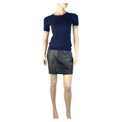 Burberry Brit EU 36 Navy Wool Short-sleeve Top