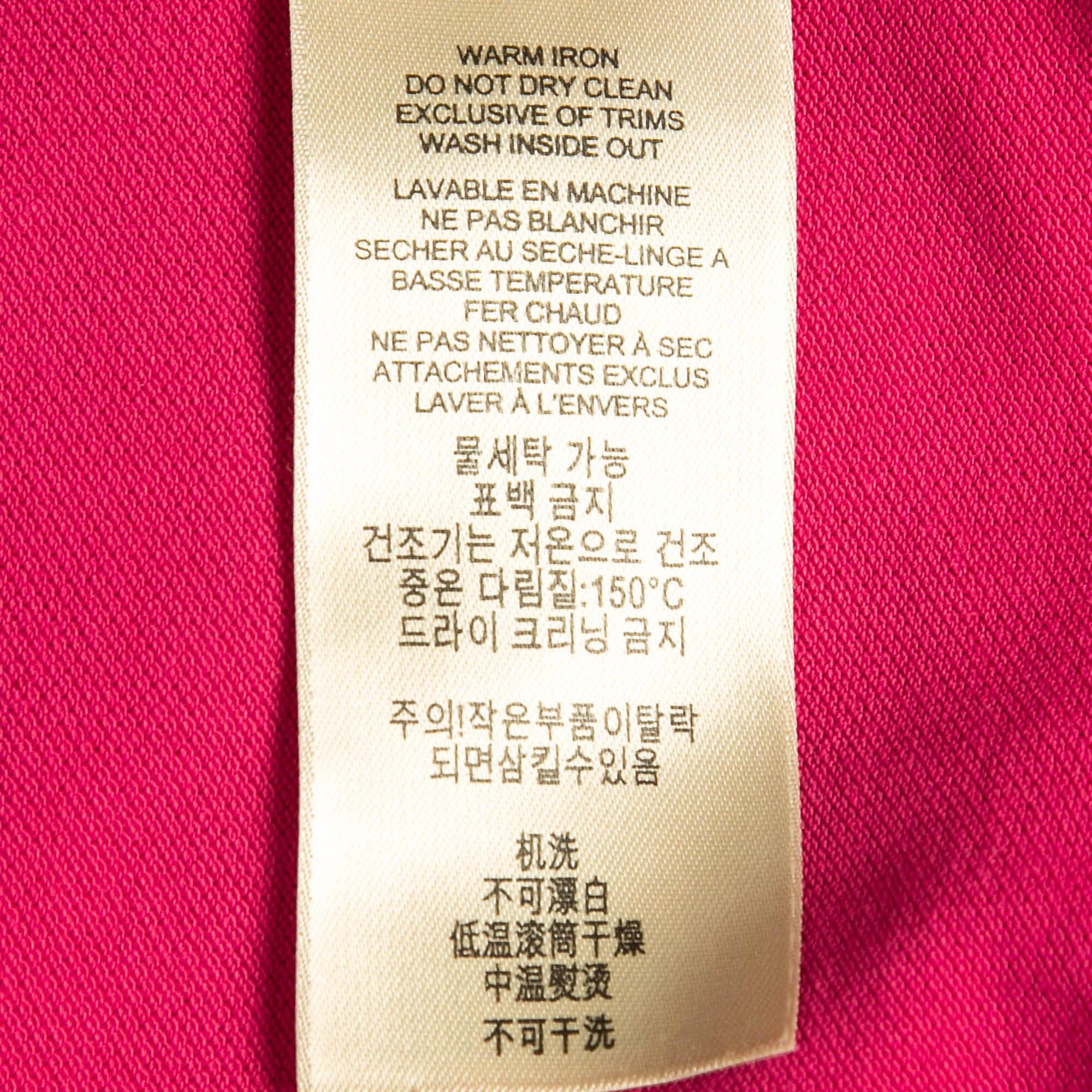 Burberry Brit Fuchsia Pink Polo T-Shirt XS For Sale 2