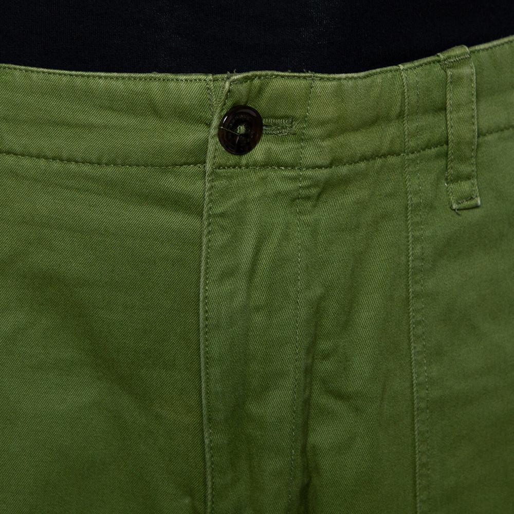 Burberry Brit Green Denim Cargo Pocket Detail Shorts XL 2