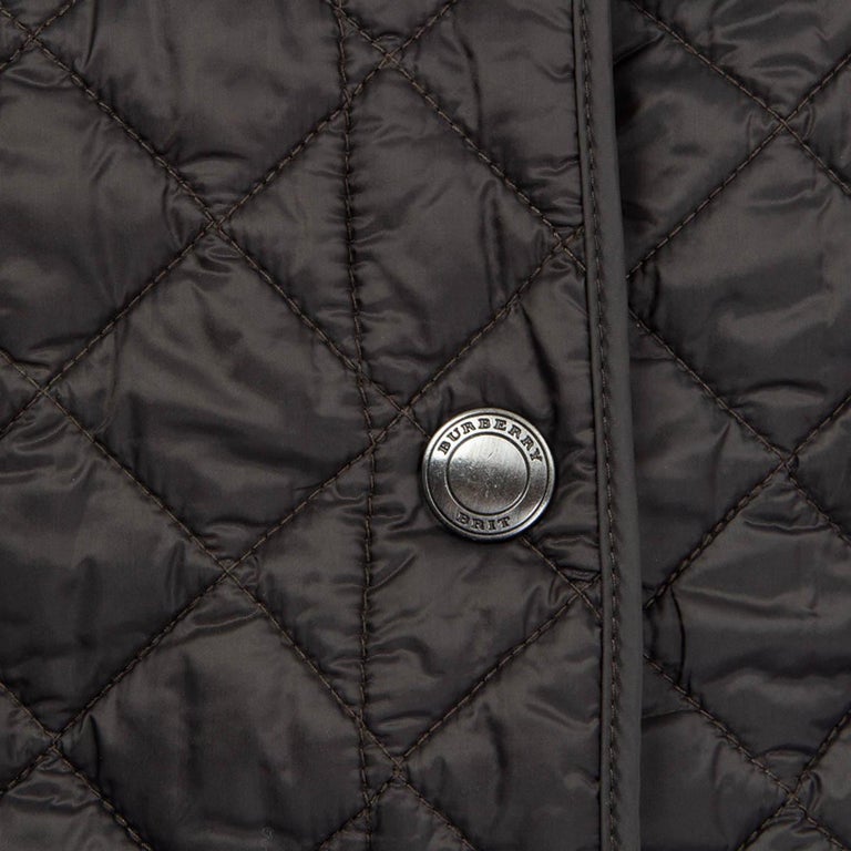 BURBERRY BRIT grey nylon KENCOTT QUILTED Jacket S For Sale at 1stDibs |  burberry kencott quilted jacket