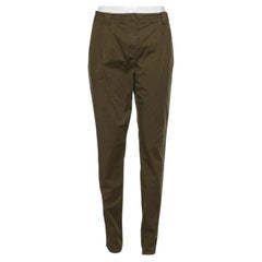 Burberry Brit - Pantalon plissé en coton vert kaki L