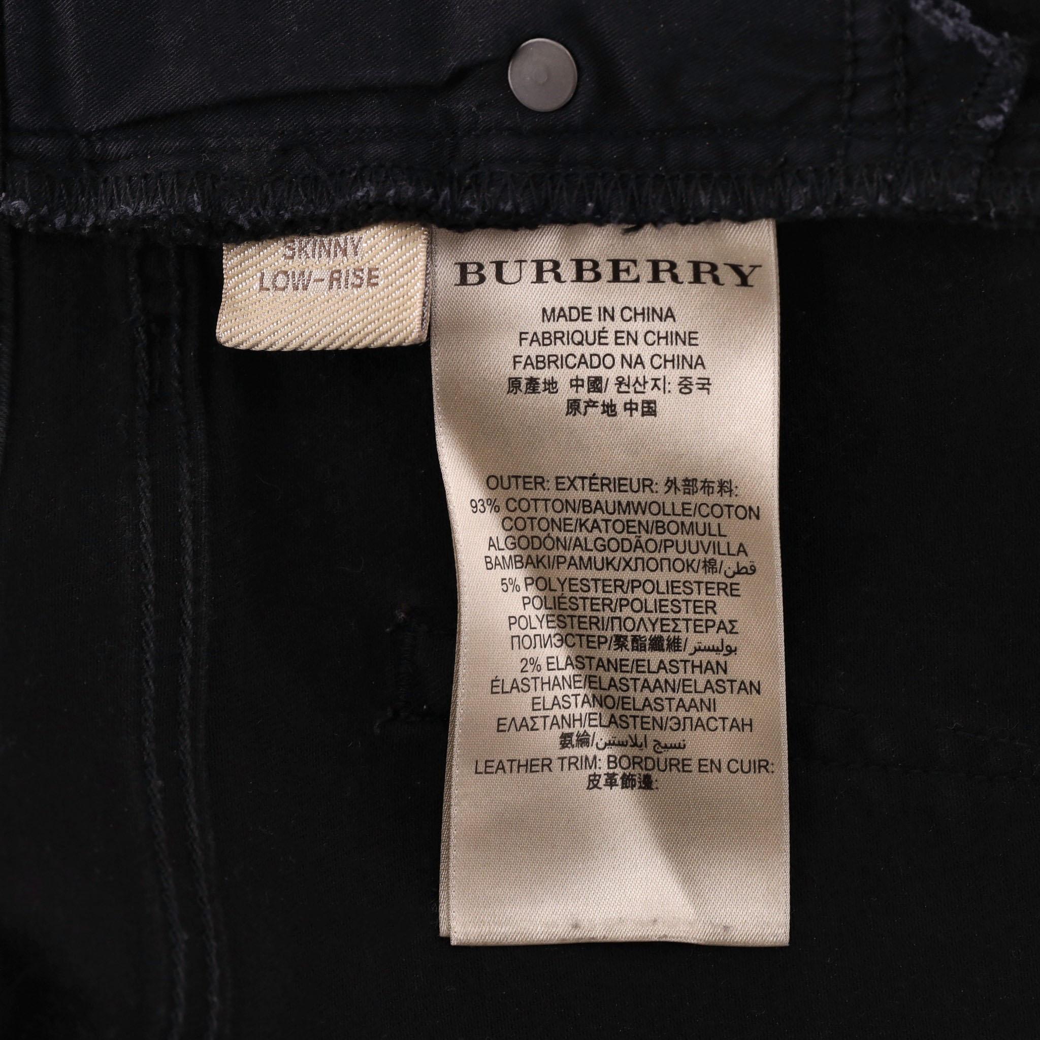 Burberry Brit Low-Rise Slim Fit Jeans For Sale 2