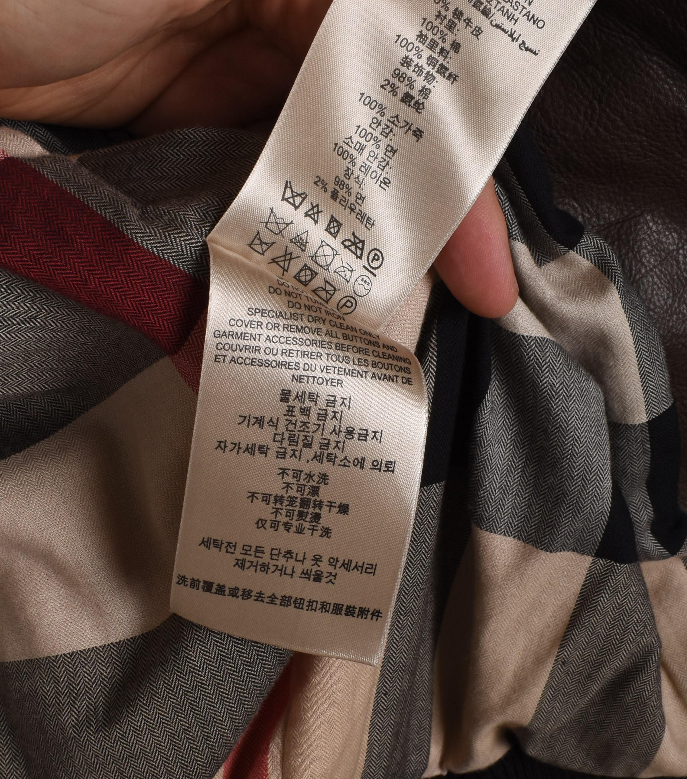 Burberry Brit Men Jacket Leather Multi Pocket, Vintage, Medium Pour hommes en vente