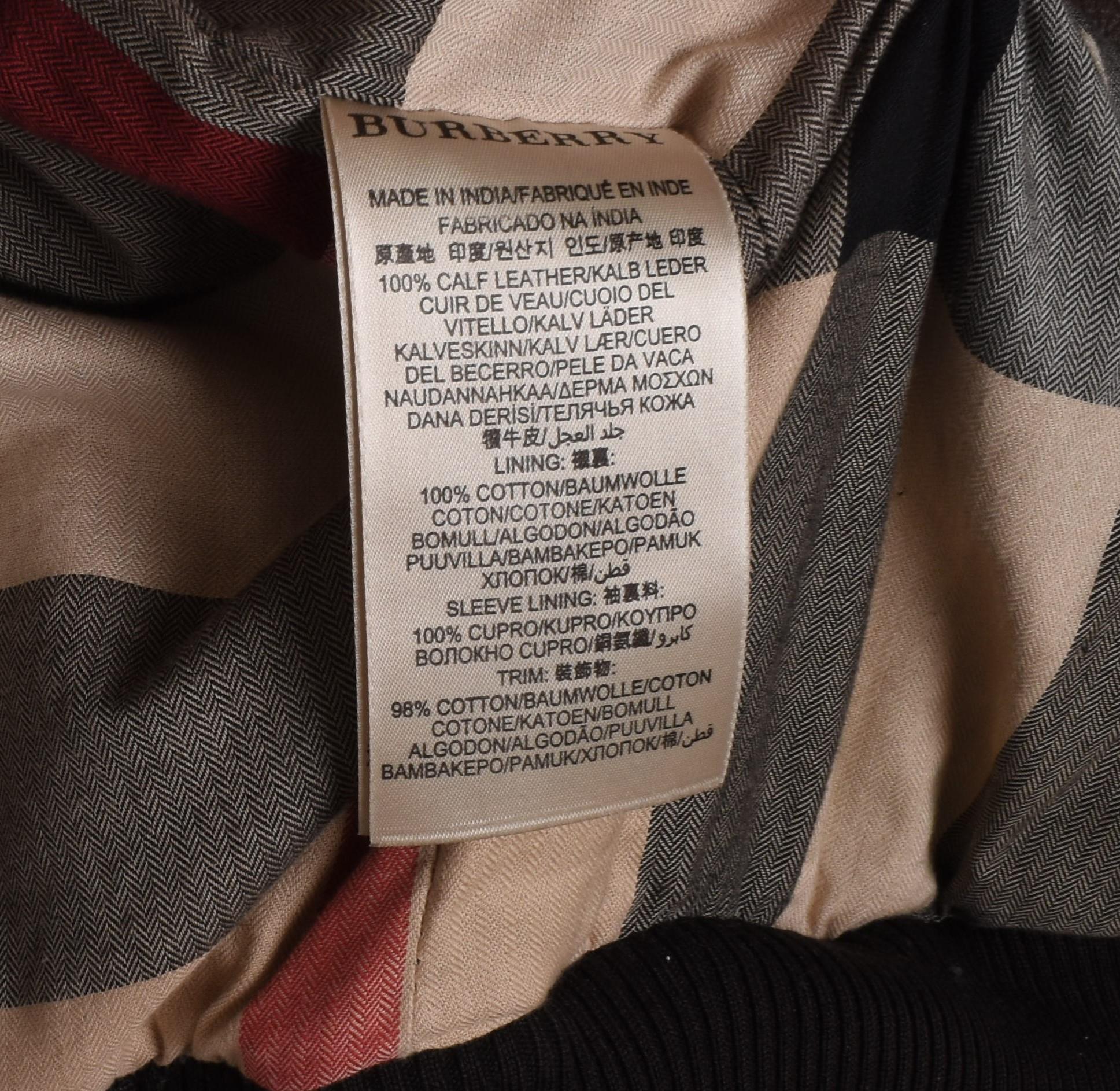 Burberry Brit Men Jacket Leather Multi Pocket, Vintage, Medium en vente 1