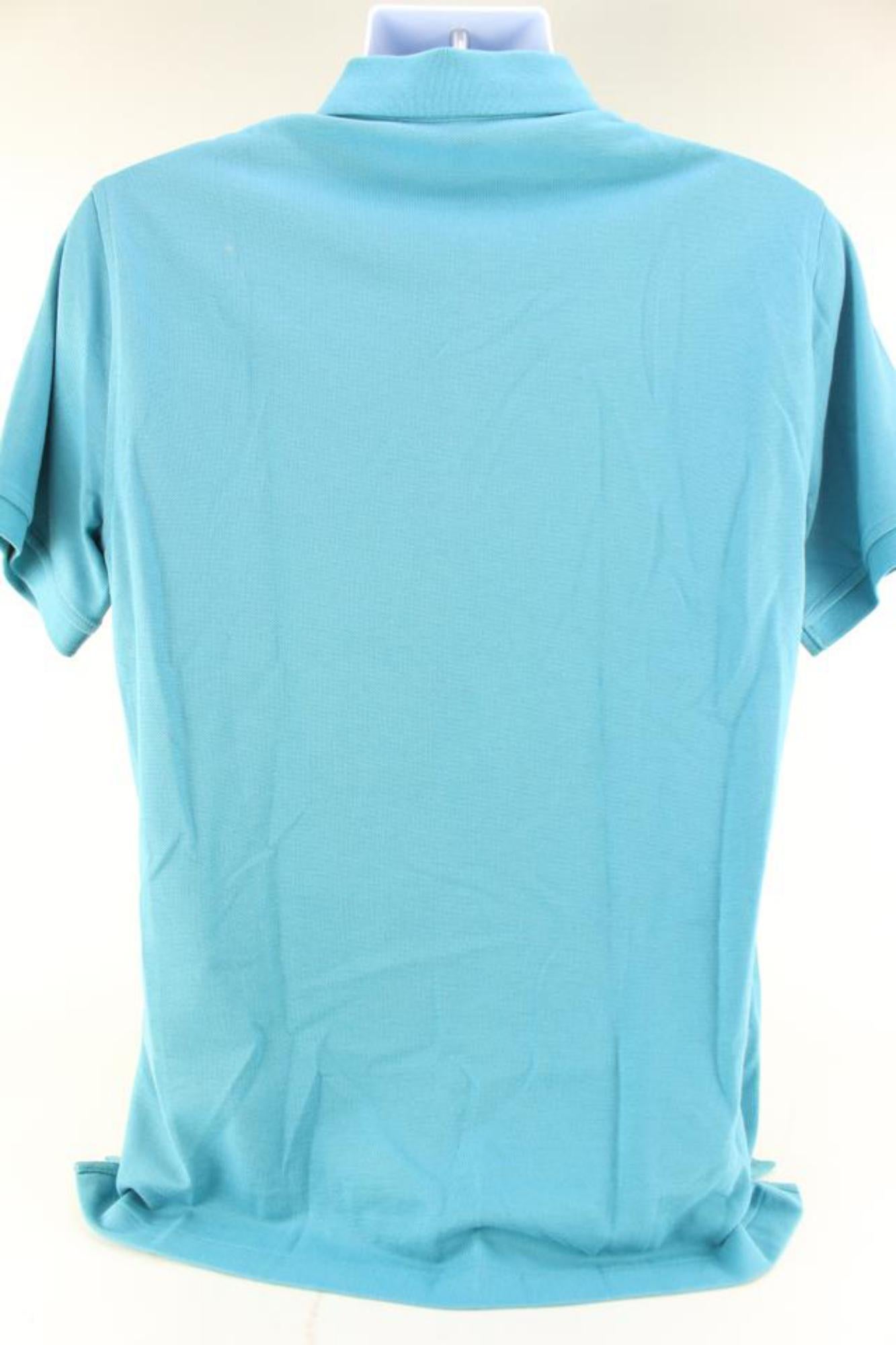 Burberry Brit Men's Large Light Blue Logo Polo Shirt 56B715S For Sale 7