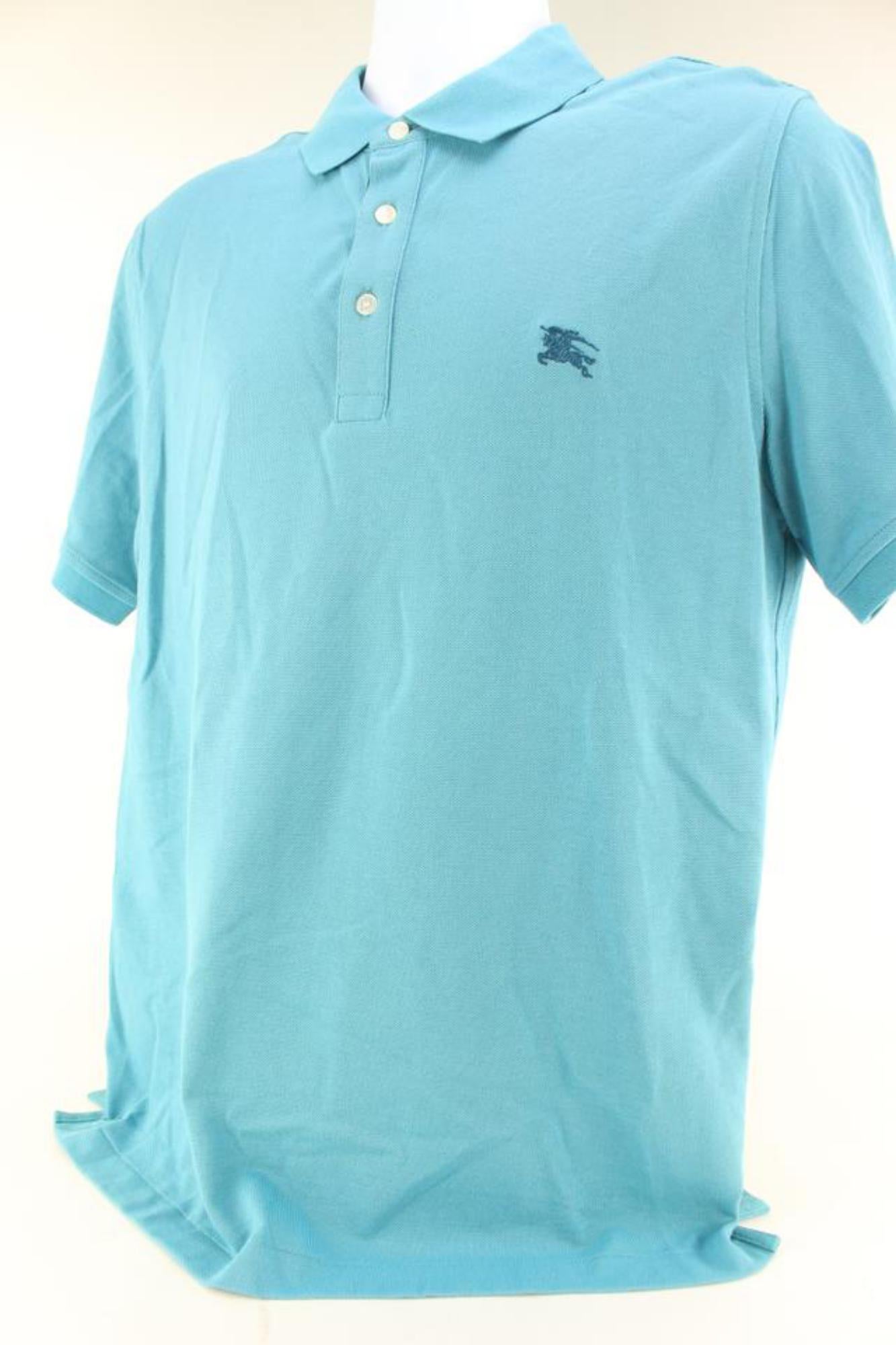 Burberry Brit Men's Large Light Blue Logo Polo Shirt 56B715S For Sale 8