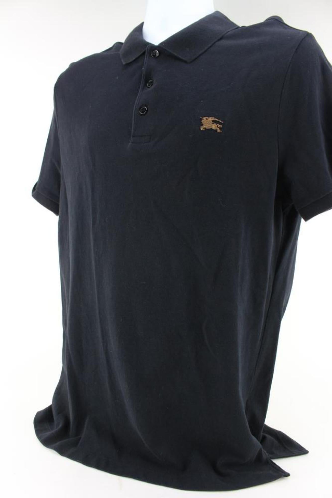 Burberry Brit Men's Large Navy Horse Logo Polo Shirt 59B715S In Excellent Condition In Dix hills, NY