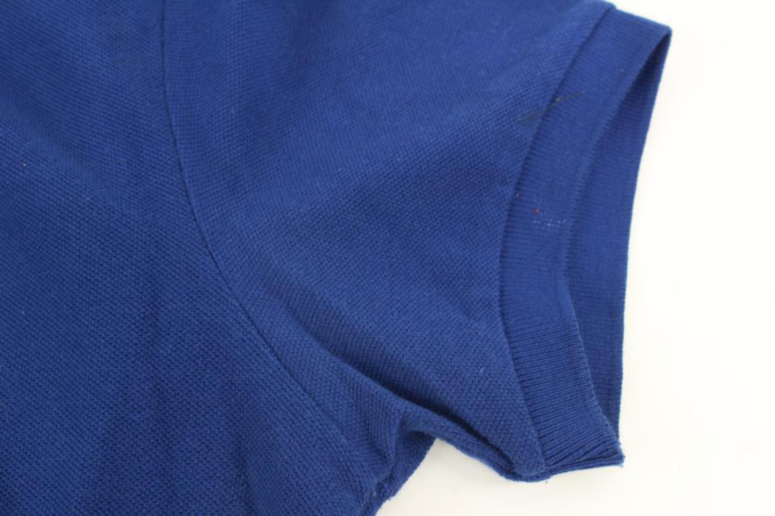 Burberry Brit Mens S Royal Blue Nova Check Collar Button Up Short Sleeve Polo 1