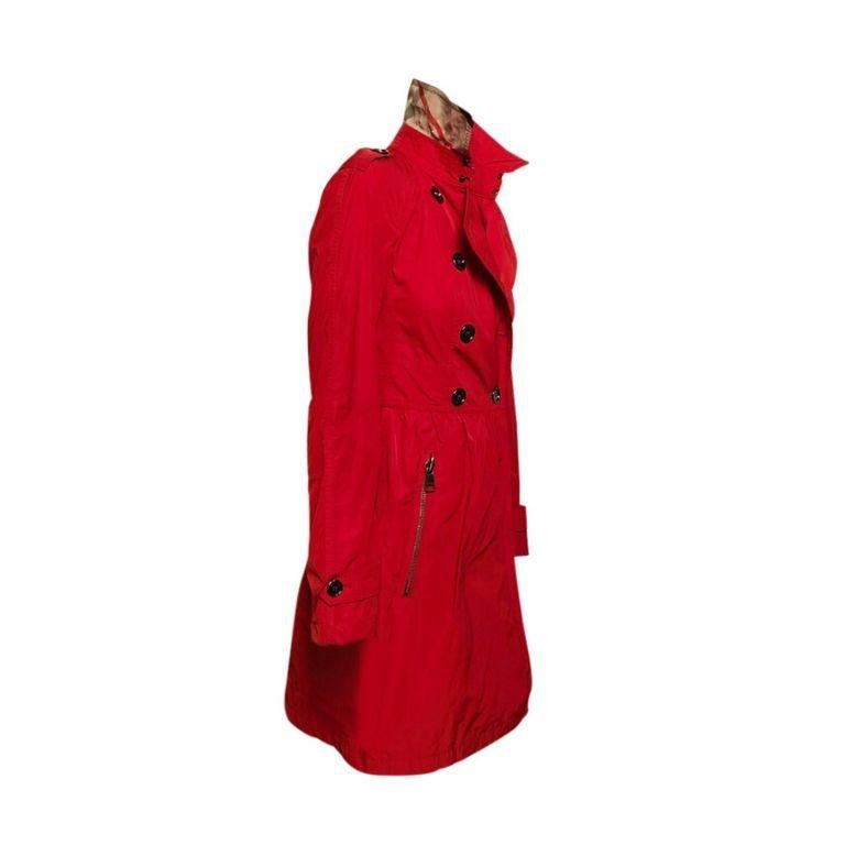 Red Burberry Brit Mini Trench