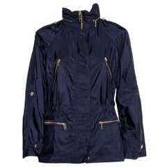 Burberry Brit Navy Blue Synthetic Hooded Tanbridge Parka Jacket XS
