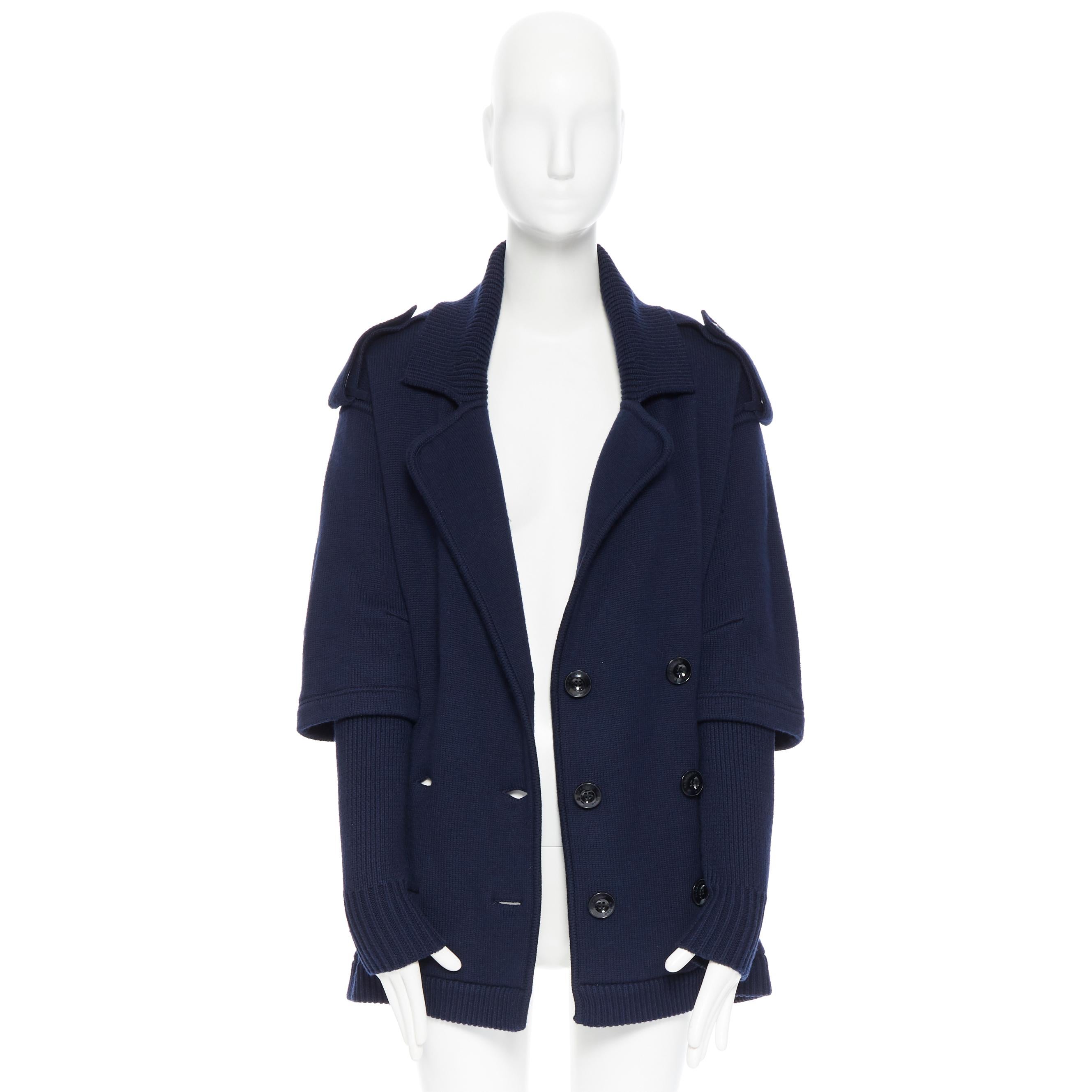 burberry double breasted jacket navy