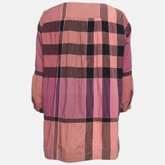 Burberry Brit Pink Checked Cotton Tunic M