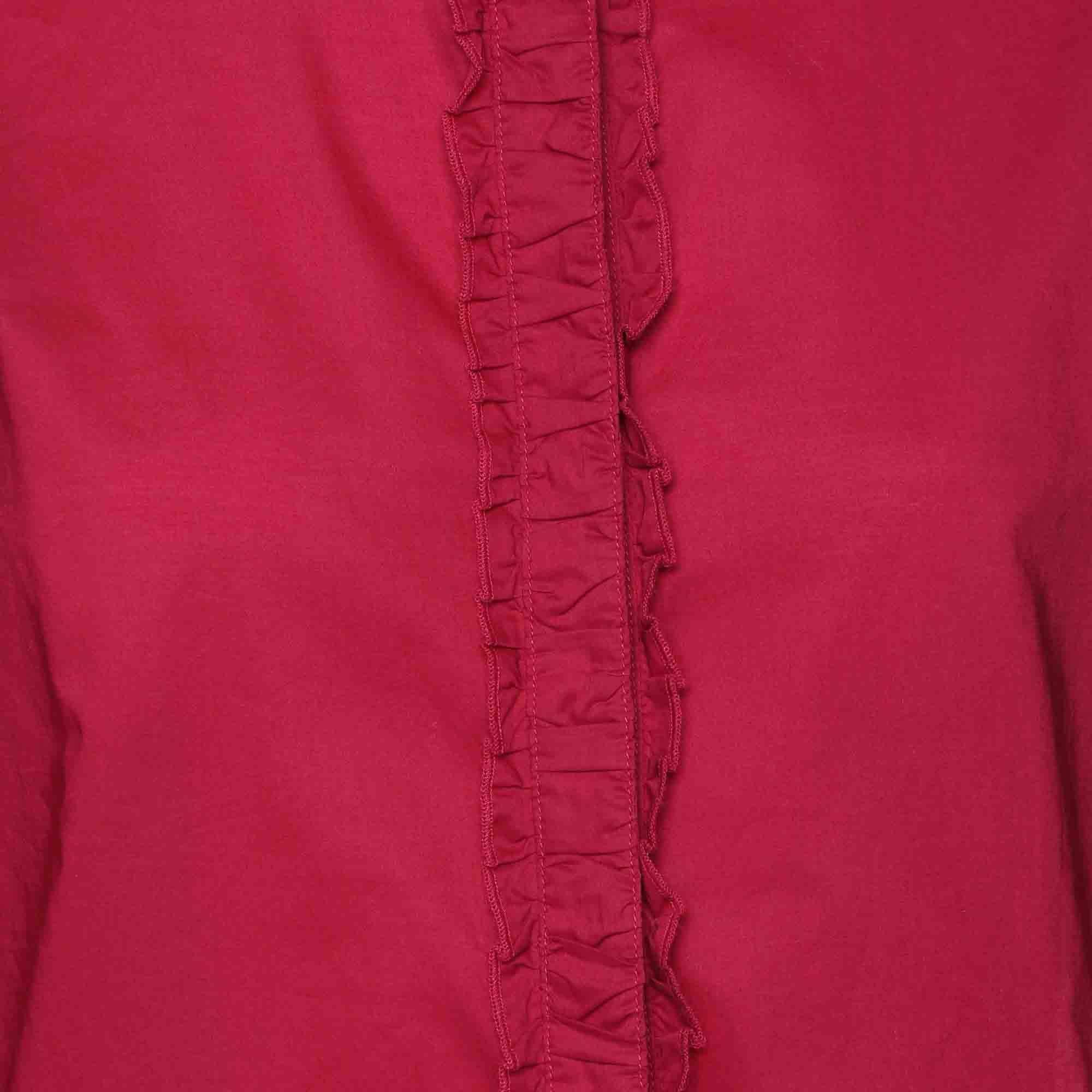 Burberry Brit Camisa de algodón rosa con botones delanteros L Rosa