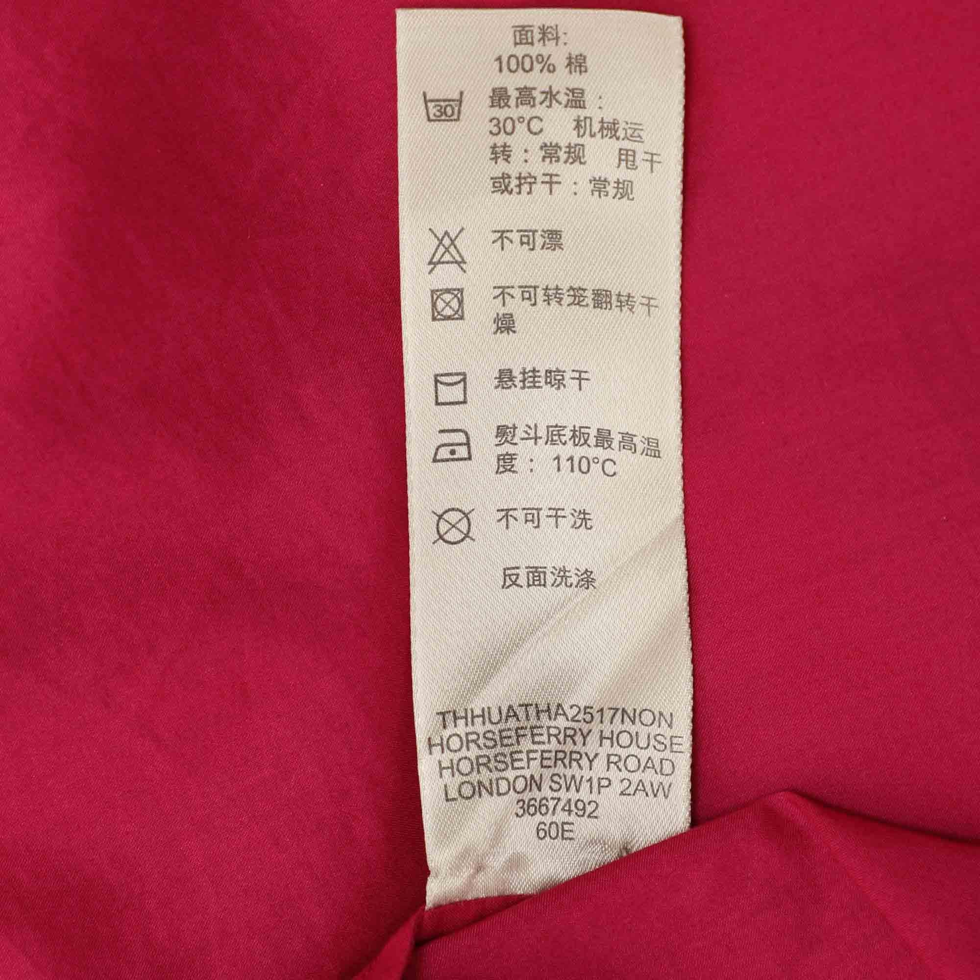 Burberry Brit Camisa de algodón rosa con botones delanteros L 1