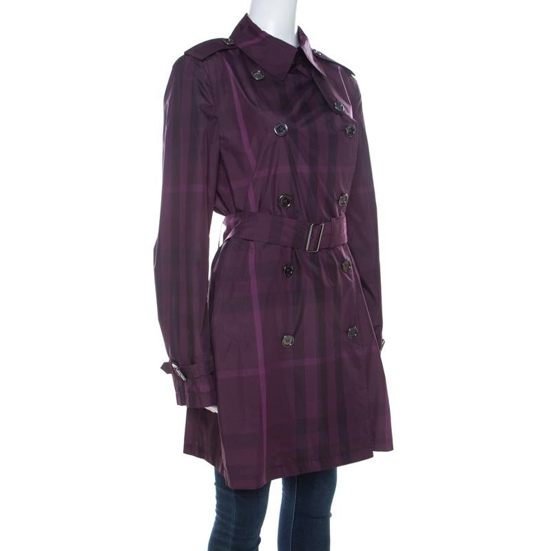 purple burberry coat