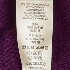 Burberry Brit Purple Wool & Cotton Knit Contrast Trim Sweatshirt S