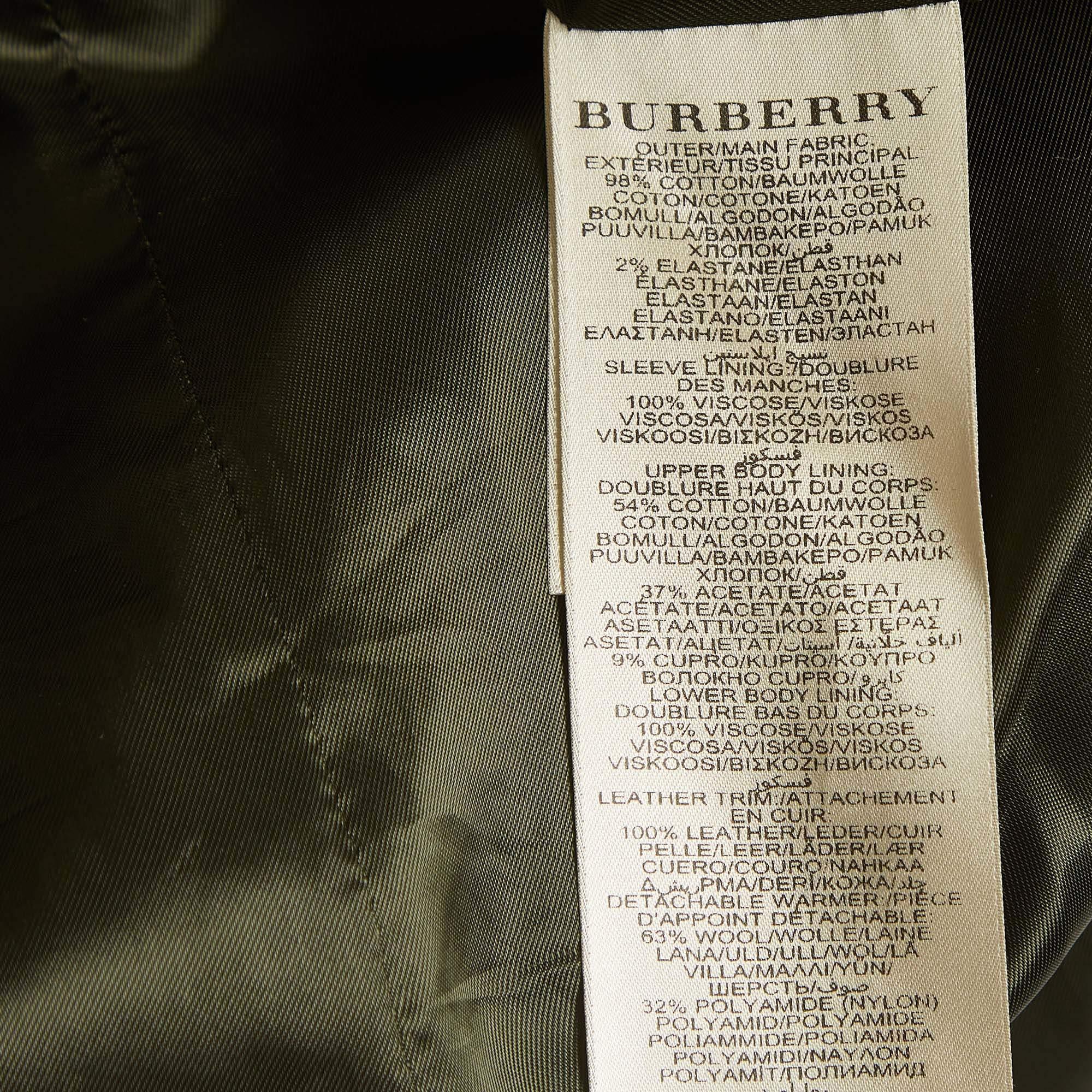 Women's Burberry Brit Raccoon Fur Trimmed Detachable Hood and Warmer Parka Jacket M