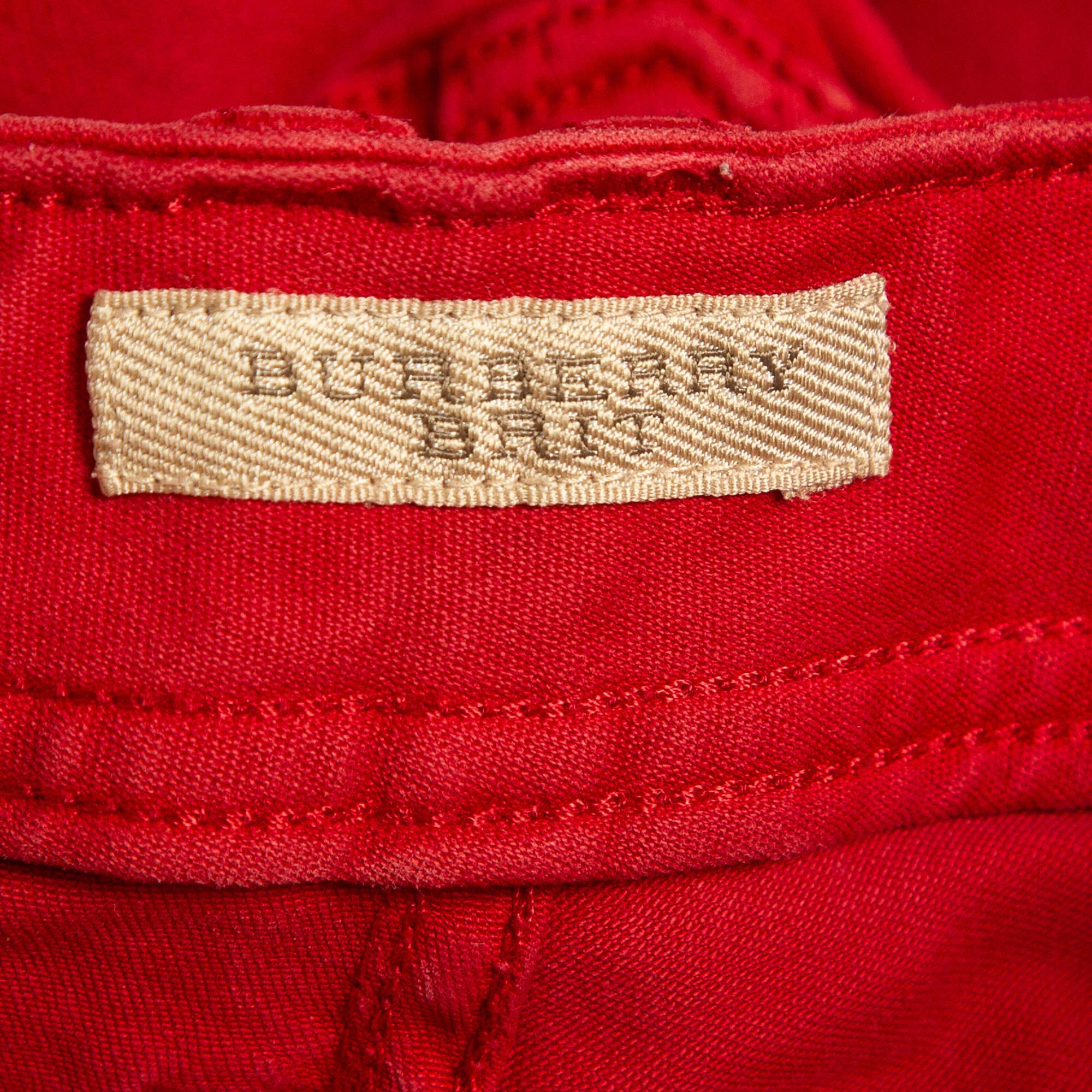 Women's Burberry Brit Red Denim Foxton Skinny Jeans M Waist 29