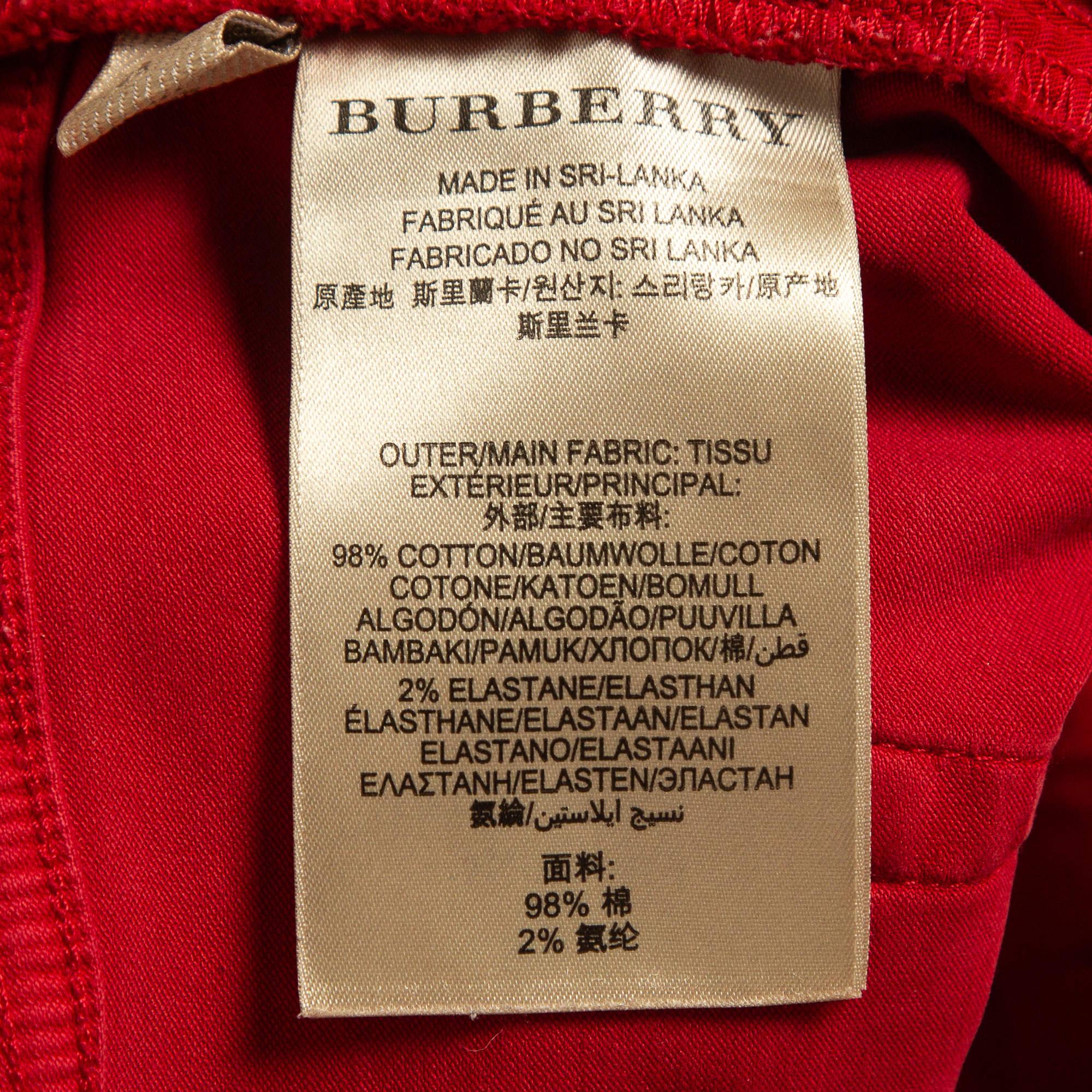 Burberry Brit Red Denim Foxton Skinny Jeans M Waist 29