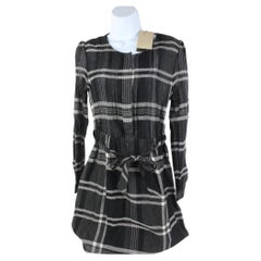 Burberry Brit Size 10 Black Nova Check Dress s331b38