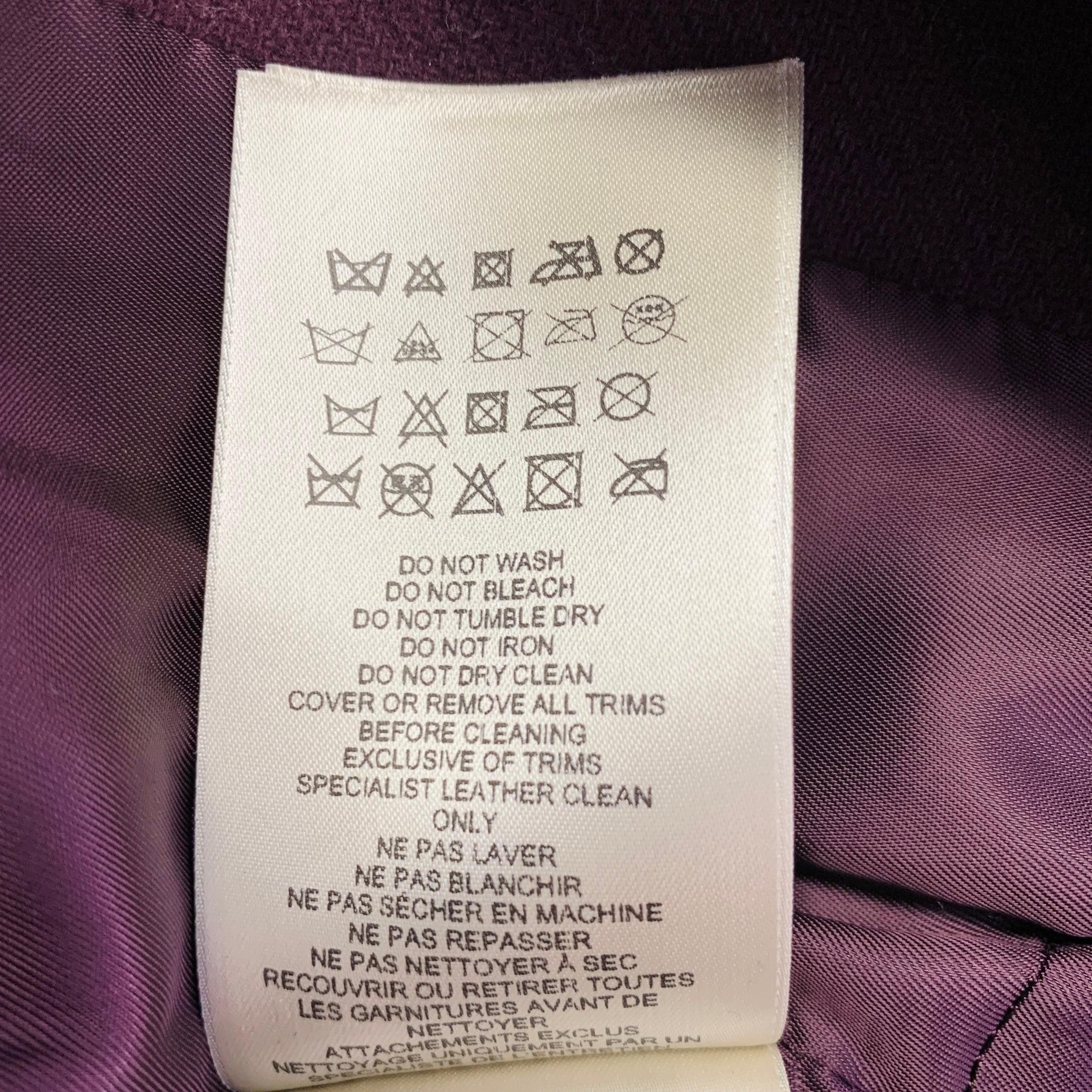 Burberry BRIT Taille 4 Burberry Manteau croisé en laine vierge bourgogne en vente 5