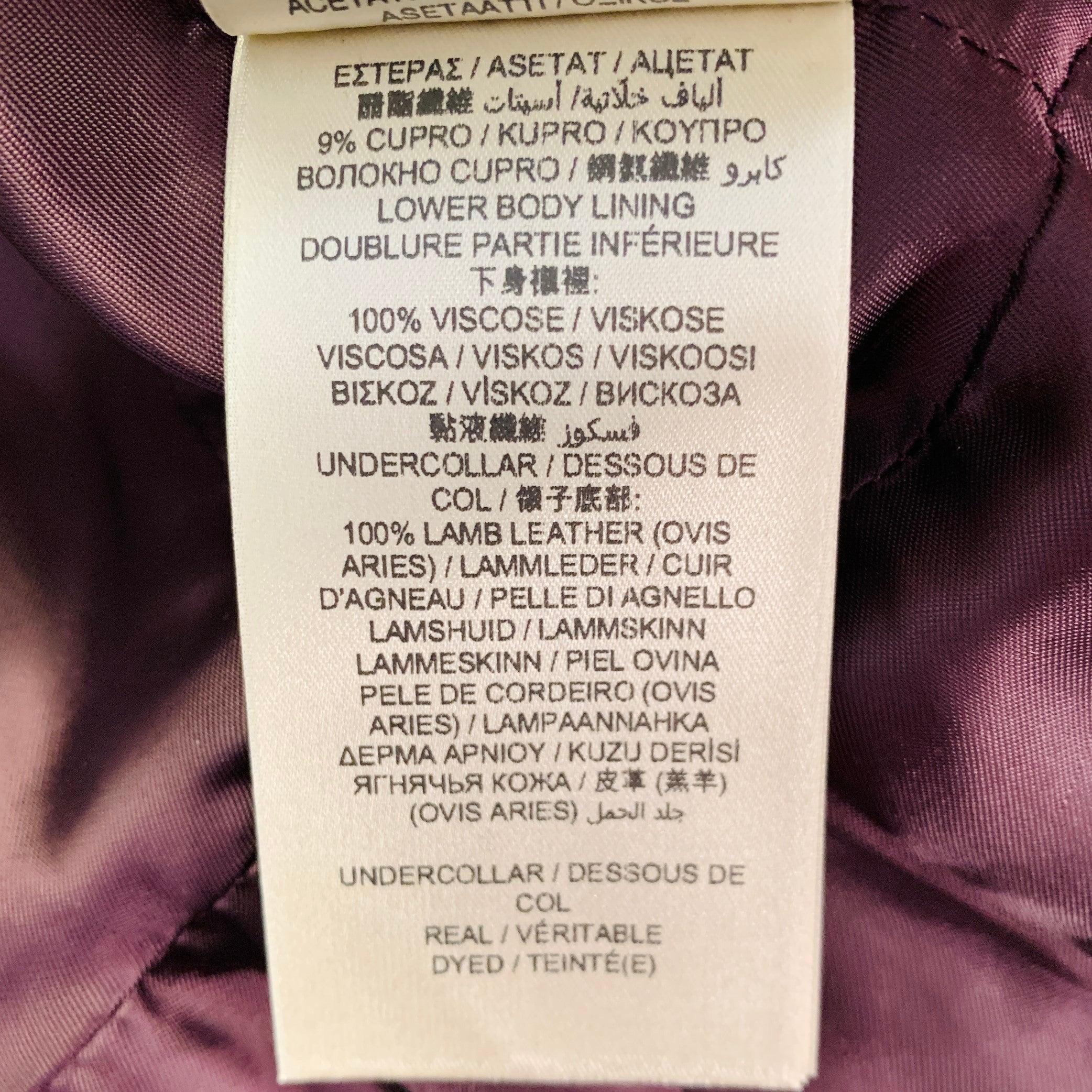 Burberry BRIT Taille 4 Burberry Manteau croisé en laine vierge bourgogne en vente 4