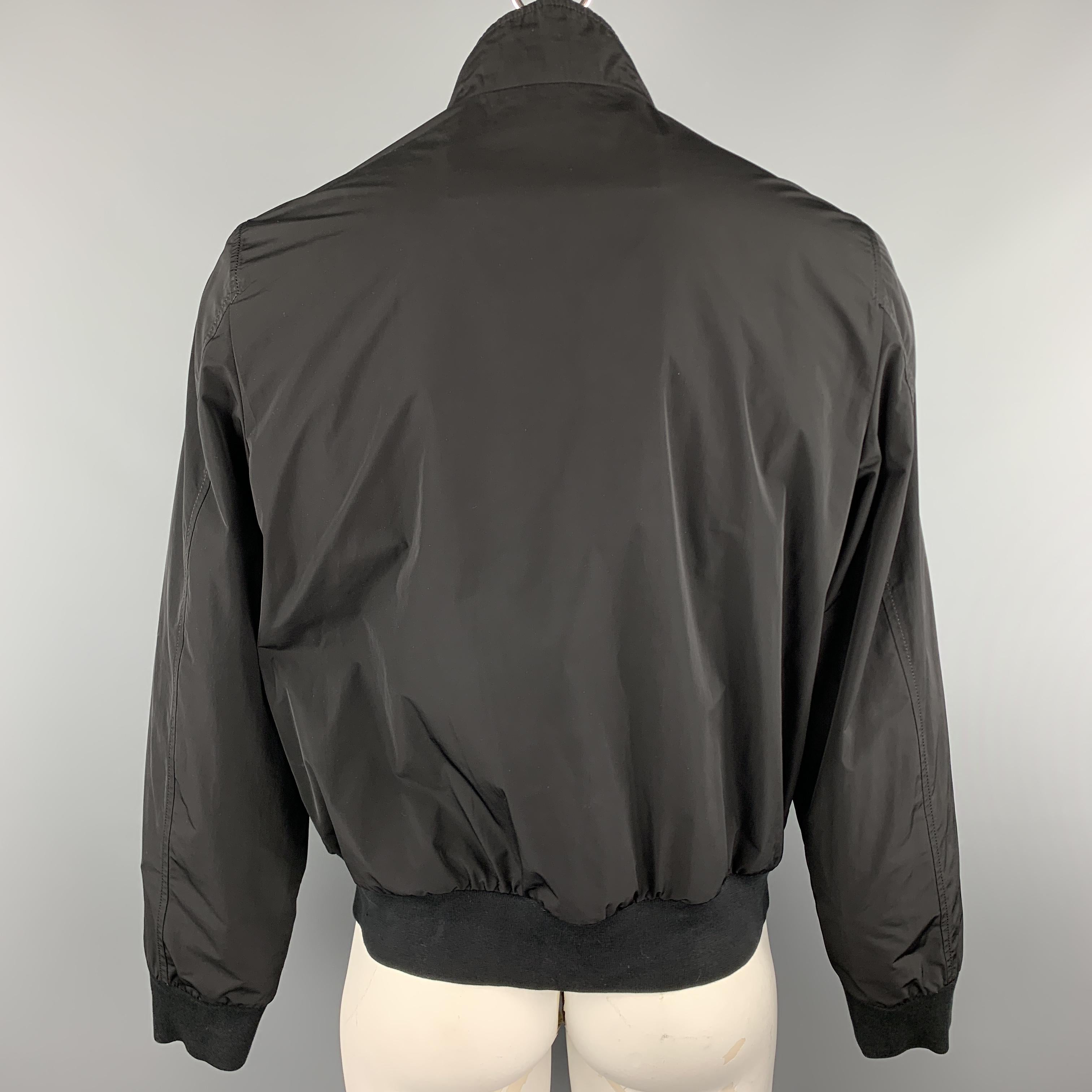 BURBERRY BRIT Size L Black High Collar Zip Up Windbreaker Jacket 1