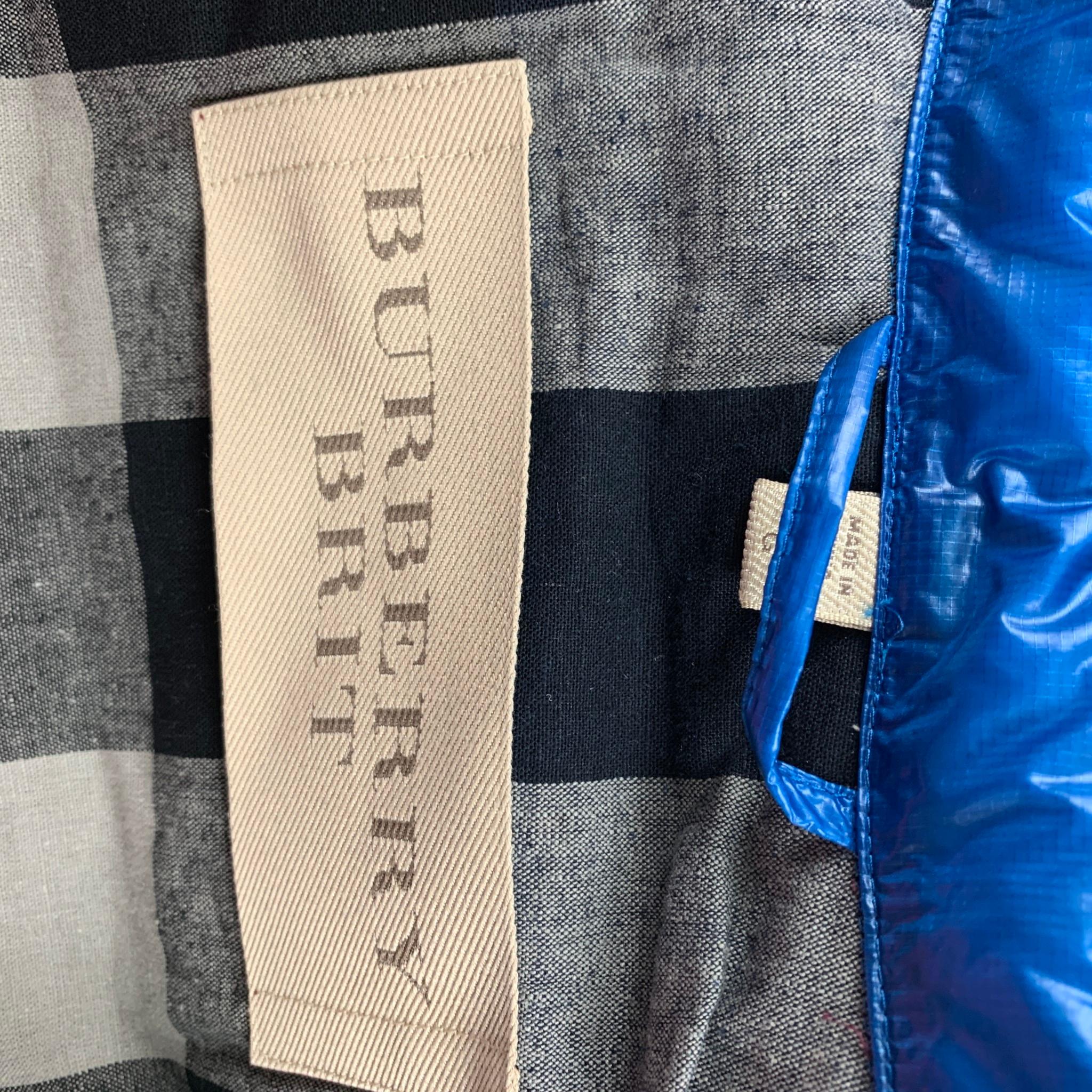 BURBERRY BRIT Size L Blue Quilted Polyamide Vest 1