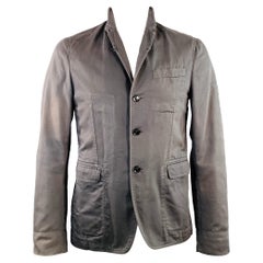 Burberry Brit Taglia L Giacca con Bottoni in Cotone Grigio Ardesia