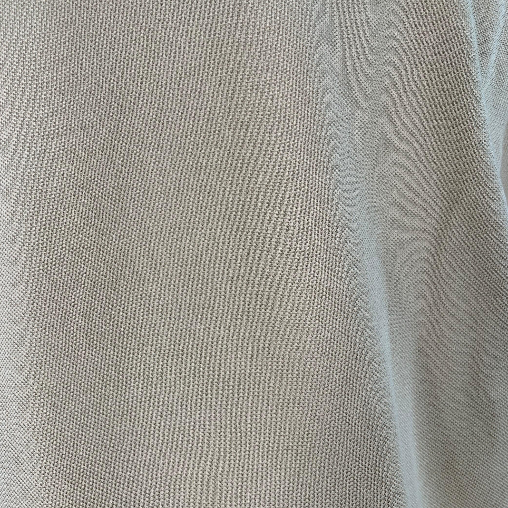 Burberry Brit Size M Beige Embroidery Cotton Pique Classic Fit Contrast Trim Long Sleeve Polo en vente 1