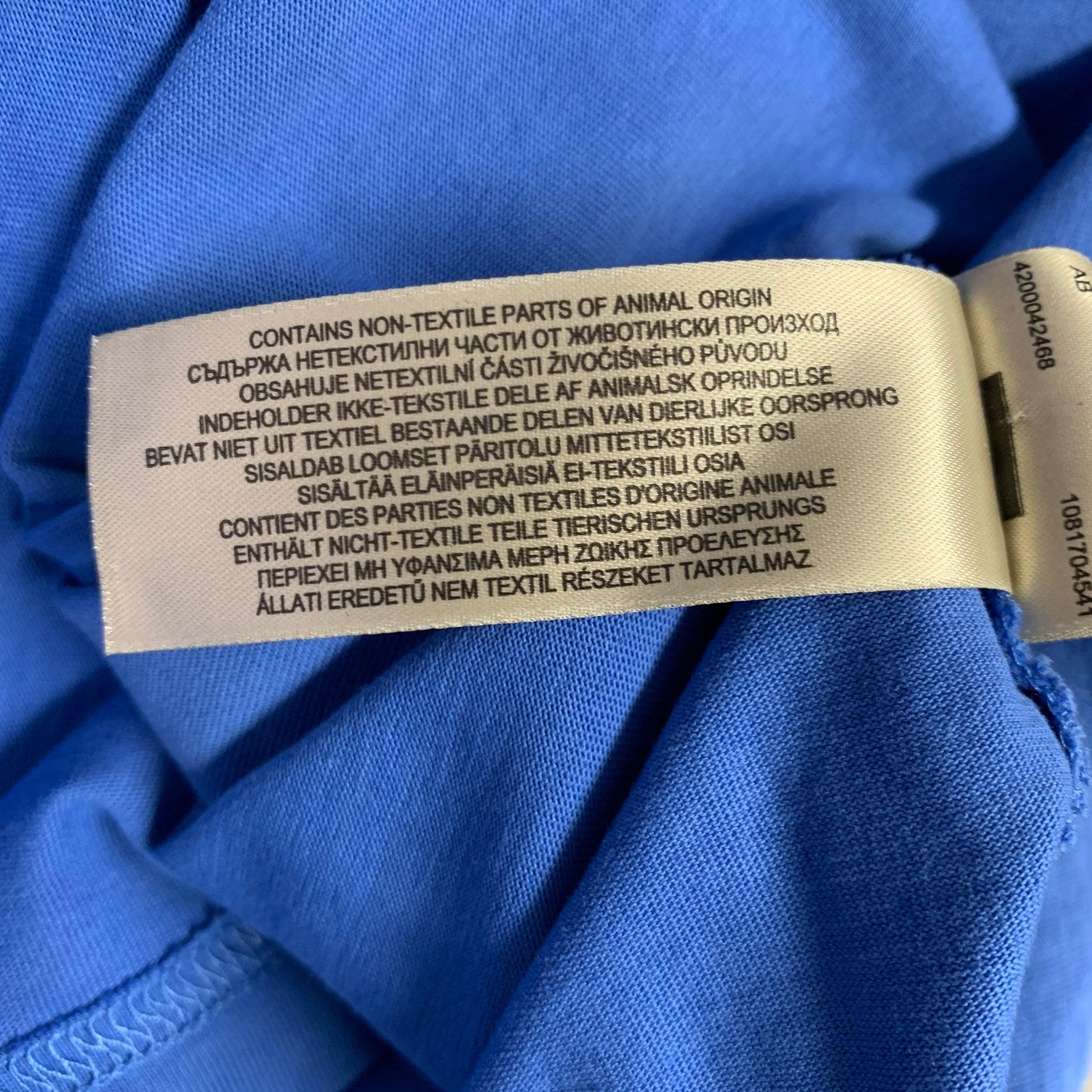 BURBERRY BRIT Size M Blue Contrast Trim Cotton Short Sleeve Polo For Sale 3