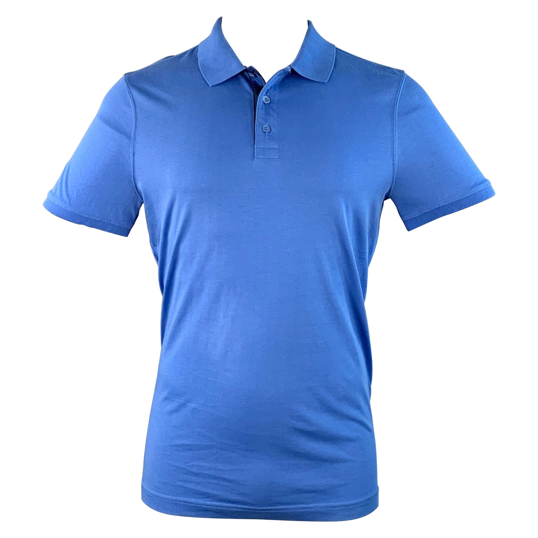 Burberry Brit taglia M Polo in cotone blu con mezza abbottonatura