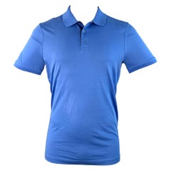 Burberry Brit taglia M Polo in cotone blu con mezza abbottonatura