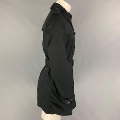 BURBERRY BRIT Size S Black Cotton Belted Trenchcoat