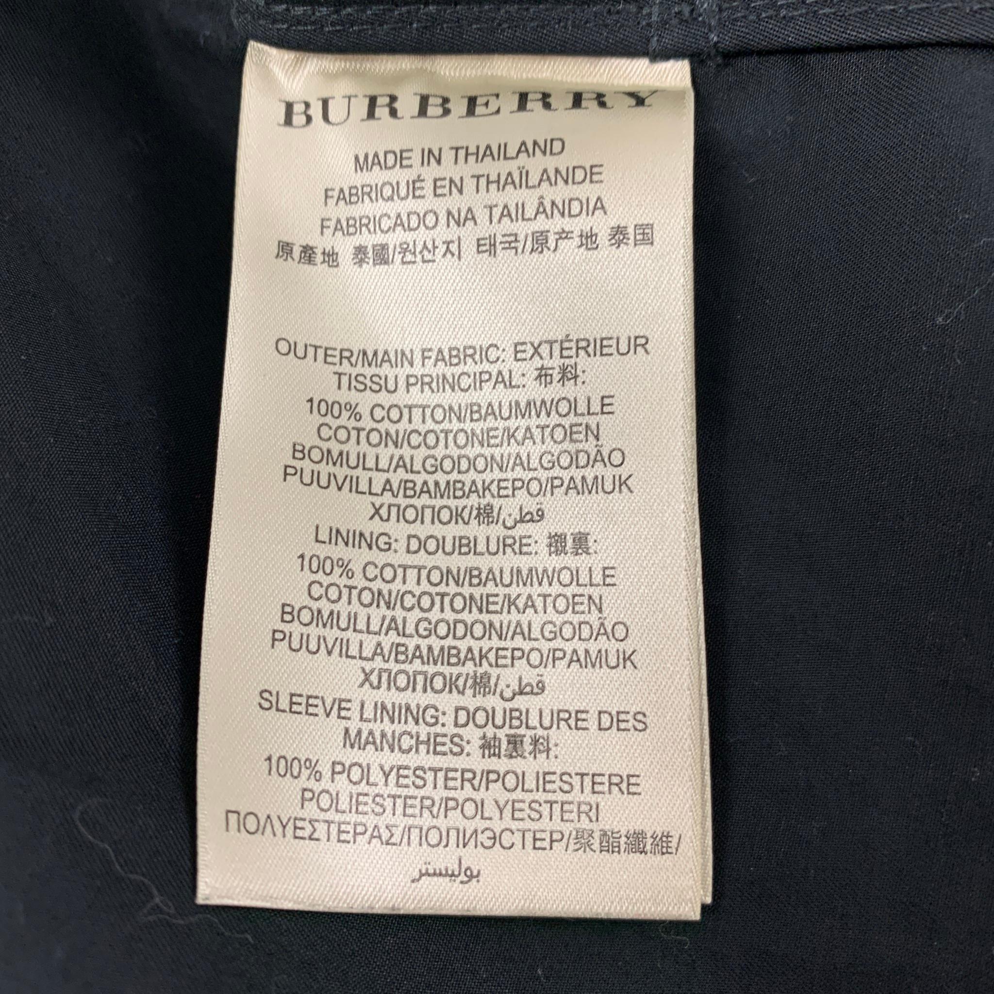 BURBERRY BRIT Size S Black Cotton Belted Trenchcoat In Good Condition In San Francisco, CA