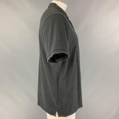BURBERRY BRIT Size XXL Dark Gray Solid Cotton Polo