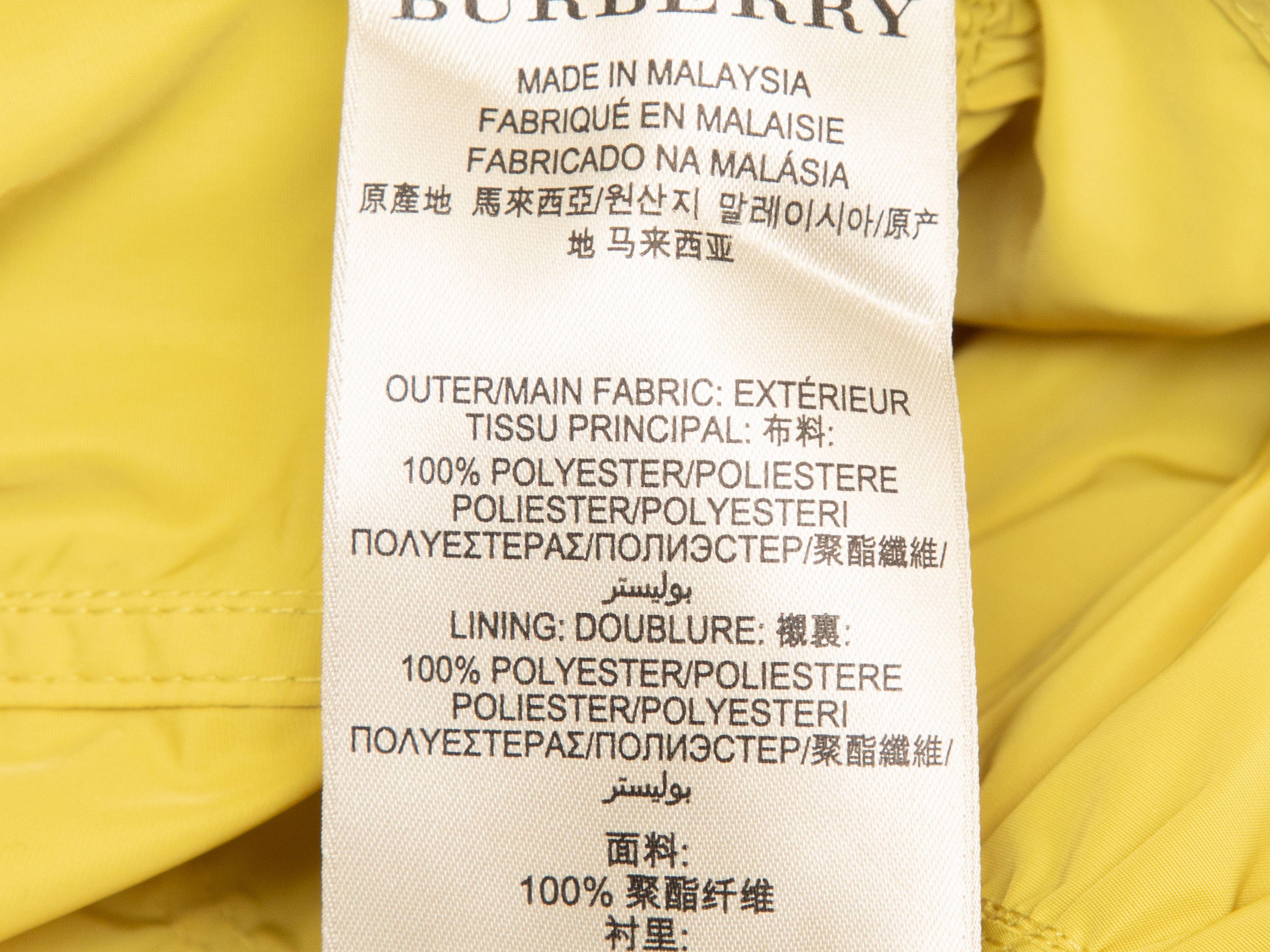Burberry Brit Yellow Nylon Hooded Jacket 1