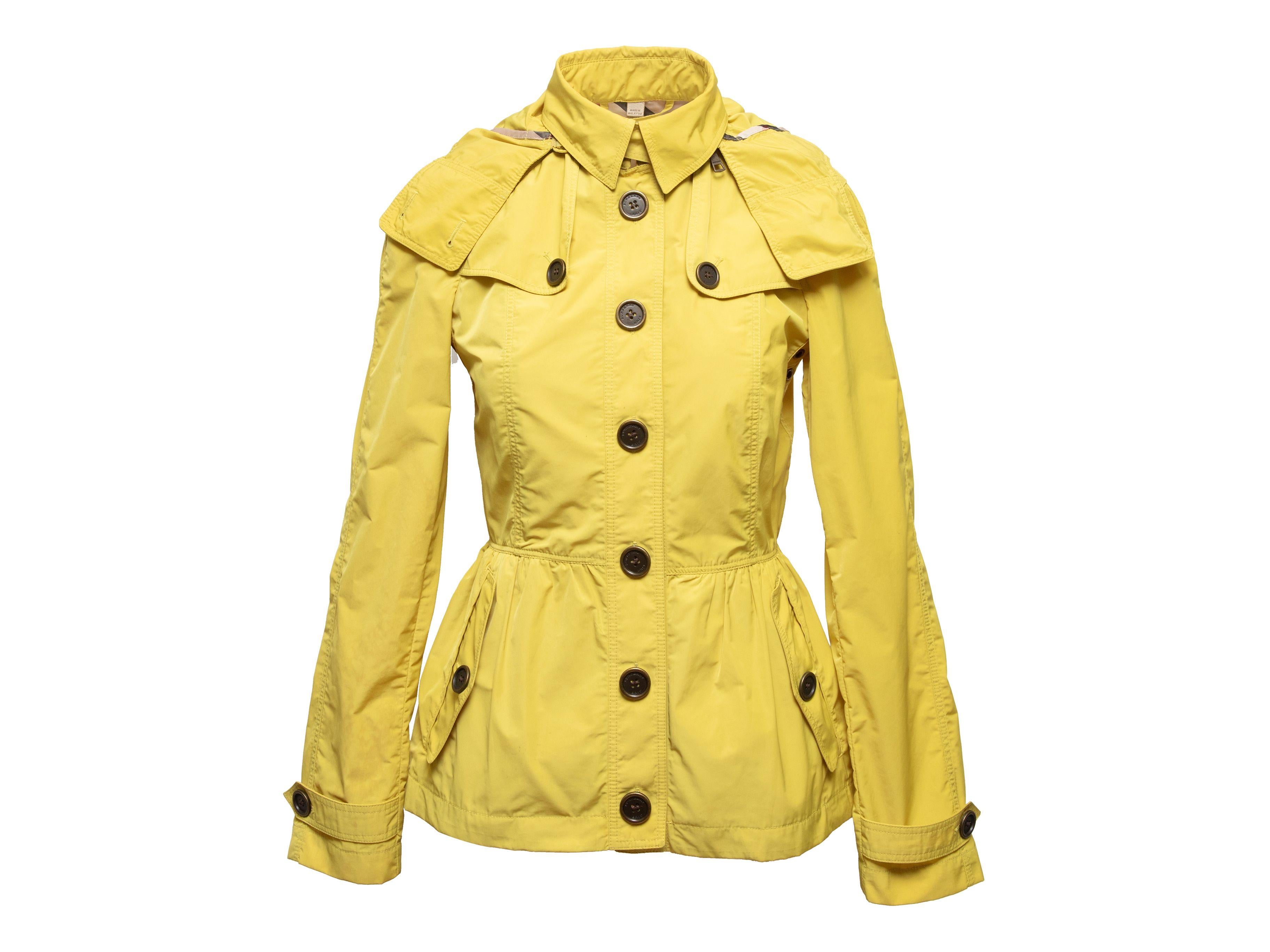 Burberry Brit Yellow Nylon Hooded Jacket 3