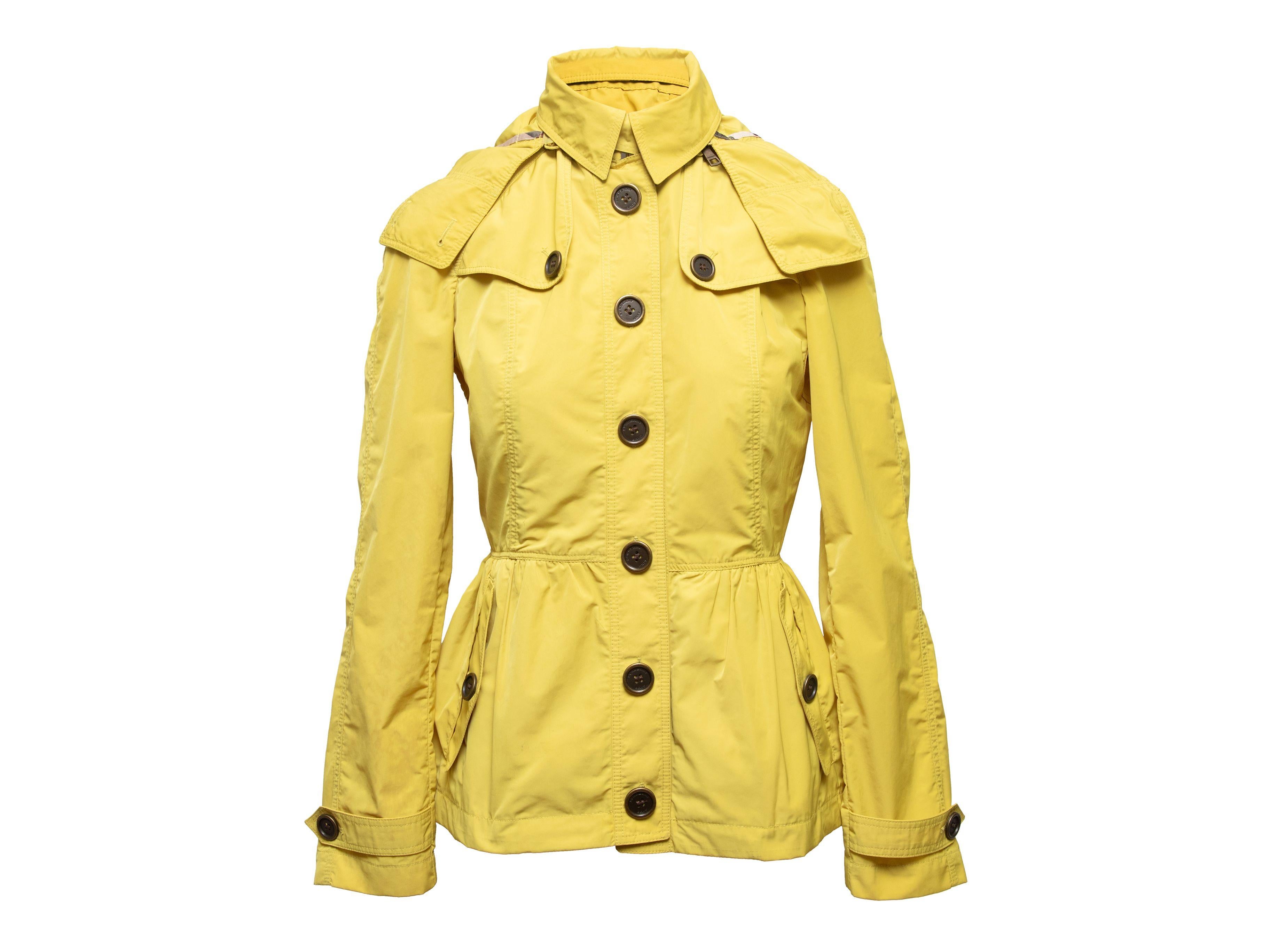 Burberry Brit Yellow Nylon Hooded Jacket 4