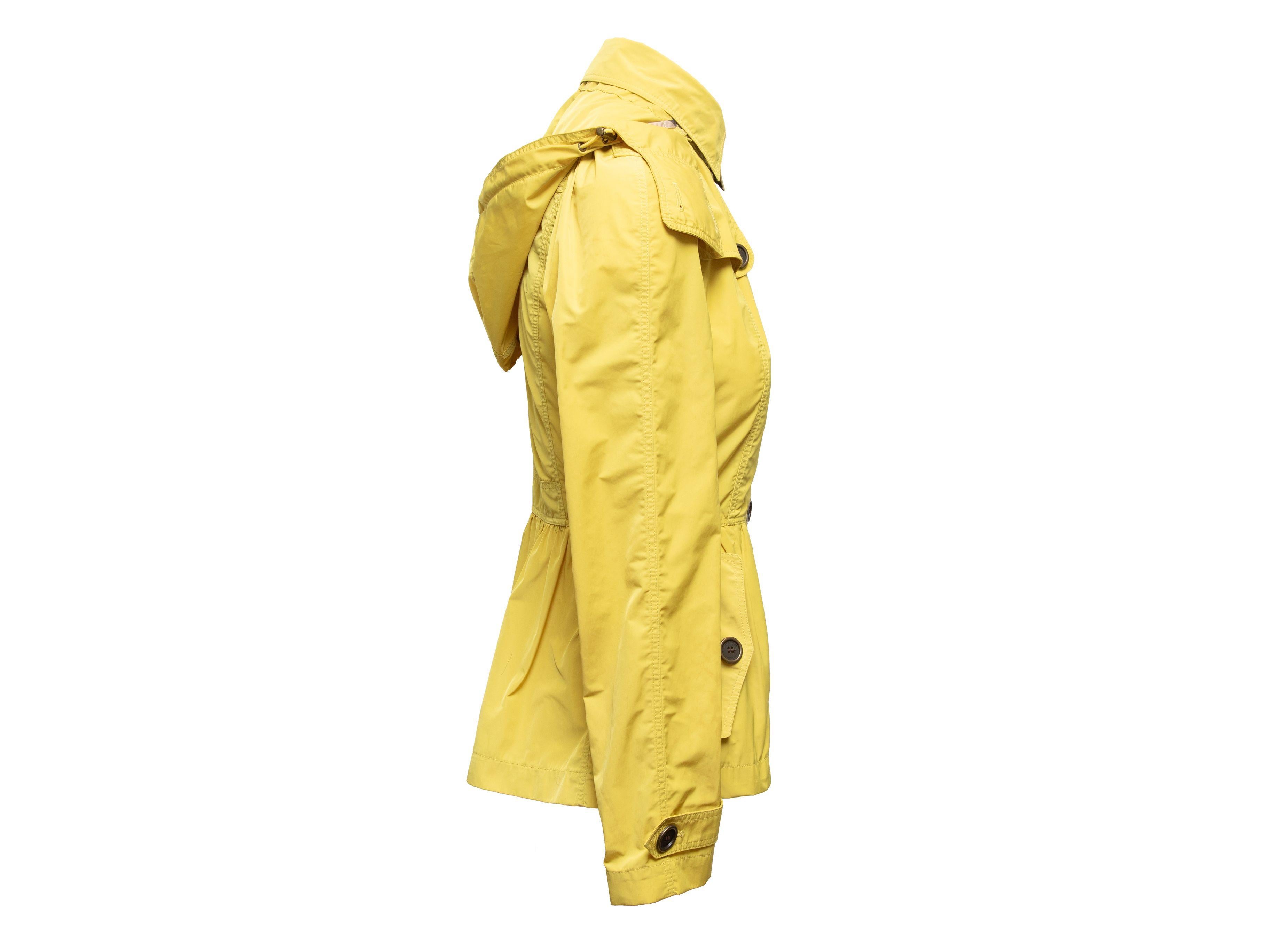 Burberry Brit Yellow Nylon Hooded Jacket 5