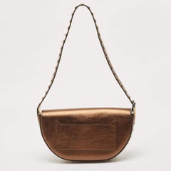 Burberry - Borsa a tracolla Olympia piccola e borchiata in pelle color bronzo