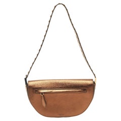 Burberry Bronze Leather Small Studded Olympia Shoulder Bag
