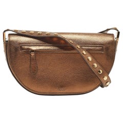 Burberry - Petit sac à bandoulière Olympia en cuir clouté bronze