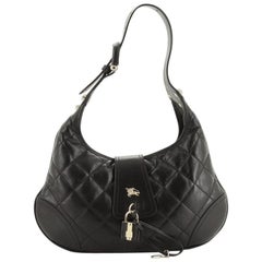 Burberry Brook Hobo Quilted Leather Small